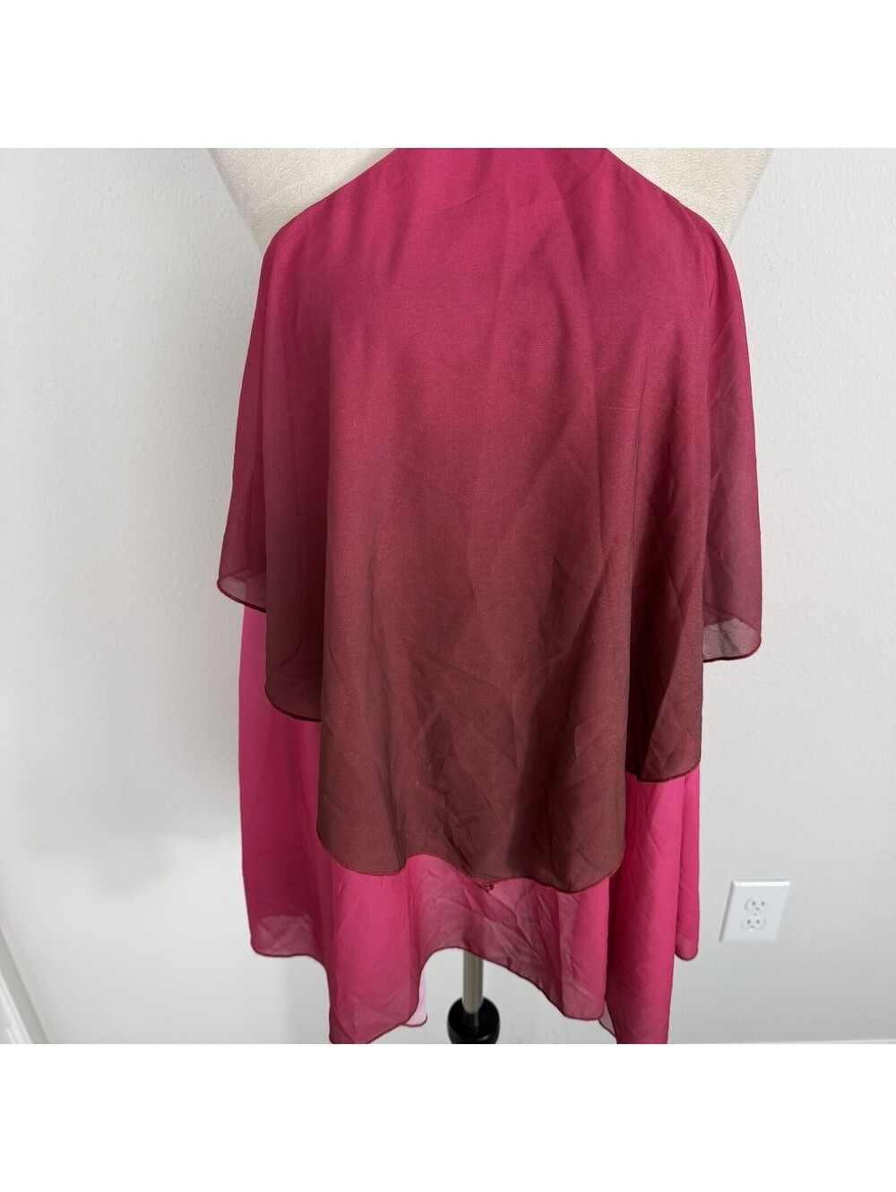 Peppermayo Twin Flame Mini Dress Fuchsia Gradient Halter Beach Seashell Size 2 - Picture 6 of 12